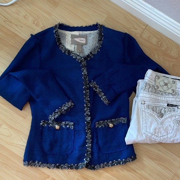 Dark blue classic look jacket slim fit, New With Tag - Picture 10 of 10